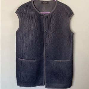 Fishnet style long vest